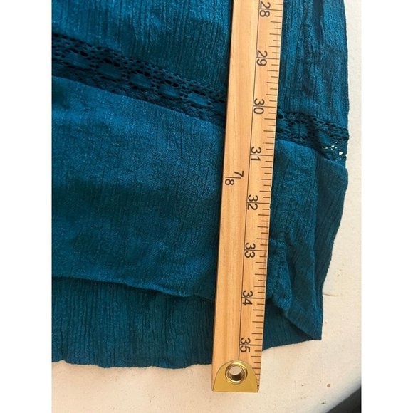 ANTHROPOLOGIE Meadow Rue teal dress size 8 short sleeve, stretch, mid length - Picture 12 of 12